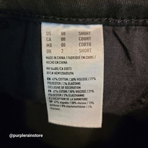 American Eagle Jeans 00 S Jegging Crop Hi Rise Next Level Stretch Fringe Hem - Picture 6 of 14